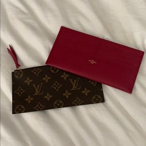 Authentic LV zip pouch and card holder